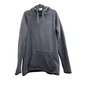 Nike Women's Grey Hoodie w/ Kangaroo Pocket and Thumbholes Large